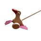 Wooden World Push Along Wooden Duck Toy, Hand Painted, Beech Wood, Rolling Figure with Stick, 20×10×10 cm Wooden World Push Along Wooden Duck Toy, Hand Painted, Beech Wood, Rolling Figure with Stick, 20×10×10 cm