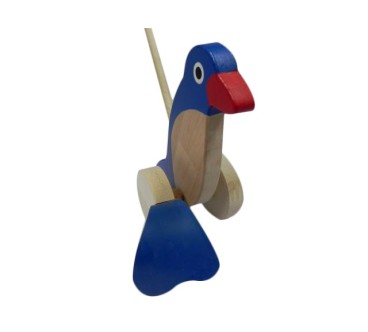 Push Along Wooden Penguin Toy Beech Wood
