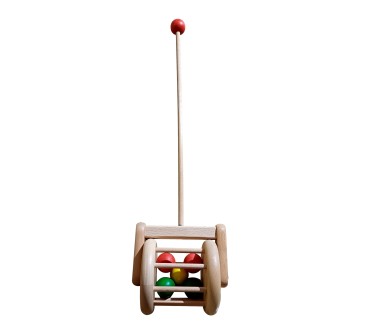 Push Along Wooden Lawnmower Toy Beech Wood