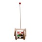 Wooden World Push Along Wooden Lawnmower Toy, Hand Painted, Beech Wood, Rolling Figure with Stick, 20×10×10 cm