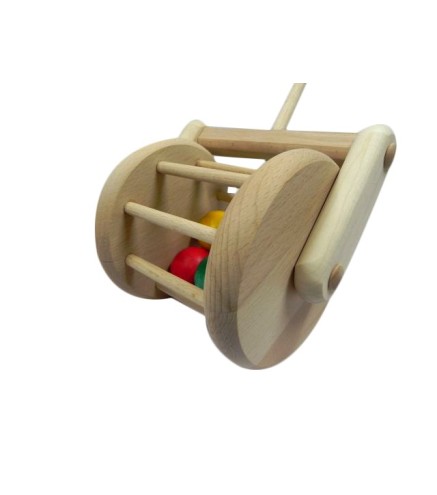 Push Along Wooden Lawnmower Toy Beech Wood