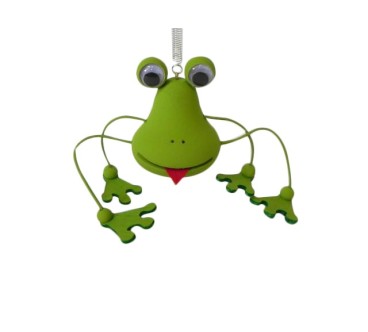 Spring Wooden Frog Puppet Handmade Toy