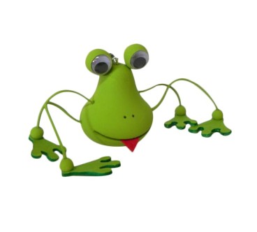 Wooden World Spring Wooden Frog Puppet, Handmade Bouncy Toy, Hanging Decoration & Gift