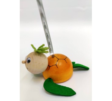 Spring Wooden Turtle Puppet Handmade Toy