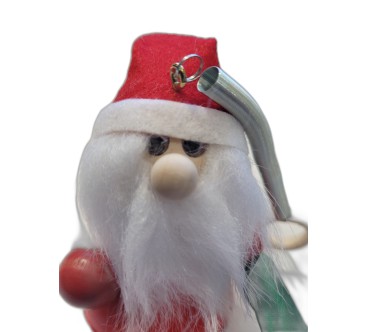 Wooden World Spring Wooden Santa Puppet, Handmade Bouncy Toy, Hanging Decoration & Gift