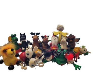 Spring Wooden Bee Puppet Handmade Toy