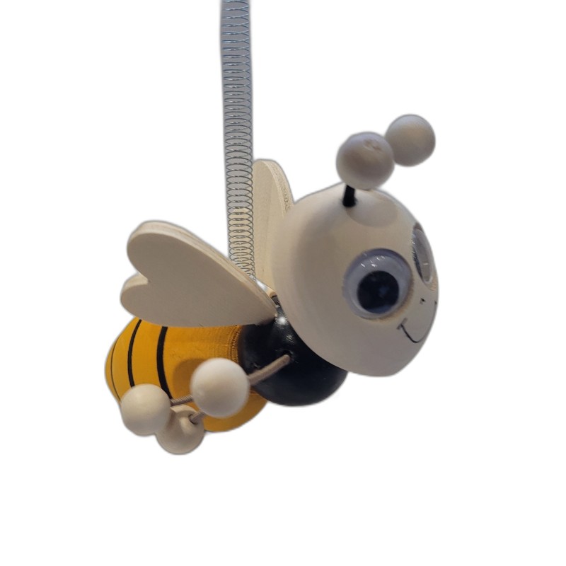 Wooden World Spring Wooden Bee Puppet, Handmade Bouncy Toy, Hanging Decoration & Gift Wooden World Spring Wooden Bee Puppet, Handmade Bouncy Toy, Hanging Decoration & Gift