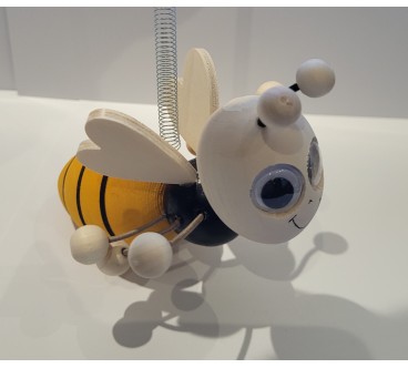 Spring Wooden Bee Puppet Handmade Toy