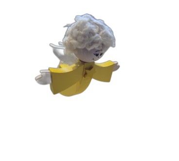 Spring Wooden Angel Puppet Handmade Toy