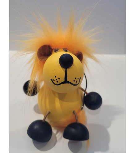 Spring Wooden Tiger Puppet Handmade Toy