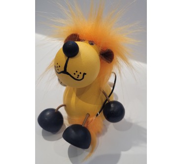 Spring Wooden Tiger Puppet Handmade Toy