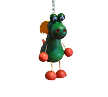 Spring Wooden Dragon Puppet Handmade Toy