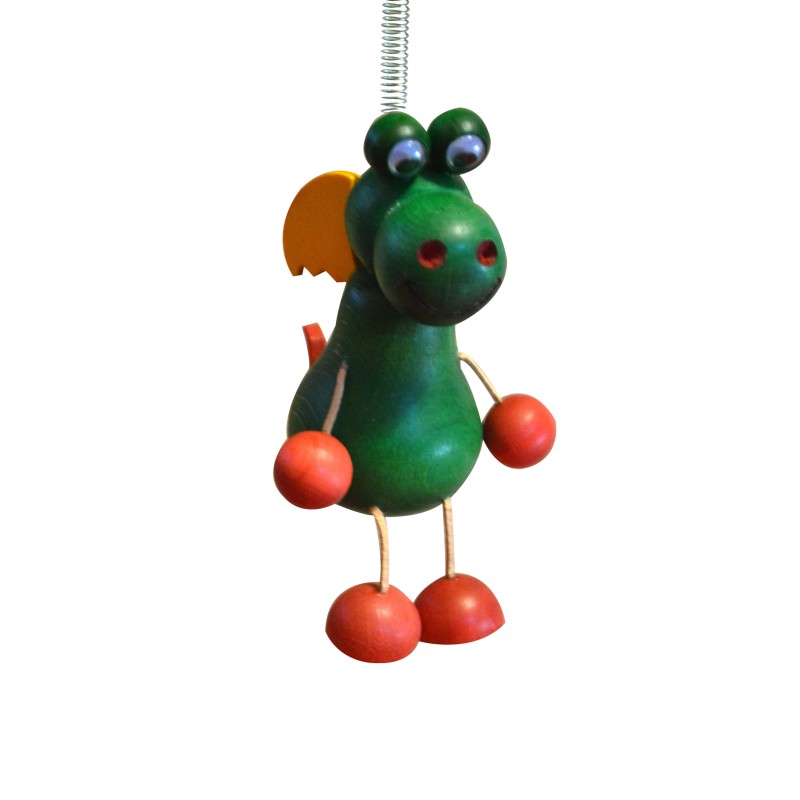 Wooden World Spring Wooden Dragon Puppet, Handmade Bouncy Toy, Hanging Decoration & Gift Wooden World Spring Wooden Dragon Puppet, Handmade Bouncy Toy, Hanging Decoration & Gift