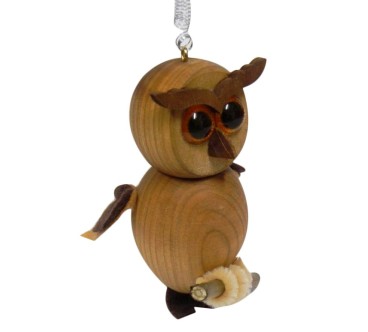 Spring Wooden Owl Puppet Handmade Toy