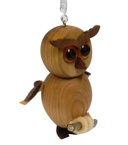 Spring Wooden Owl Puppet Handmade Toy