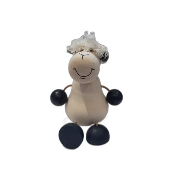 Spring Wooden Sheep Puppet Handmade Toy