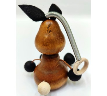 Spring Wooden Rabbit Puppet Handmade Toy