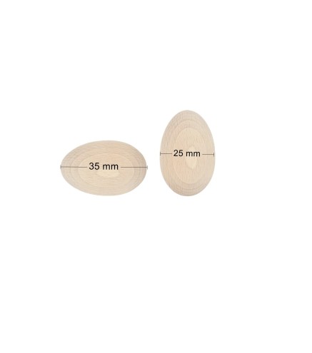Wooden Egg Craft Blanks Set of 5 Beech Wood Smooth Sanded – Tiny