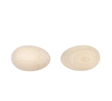 Small Wooden Eggs Set of 10 Beech Wood Craft Blanks