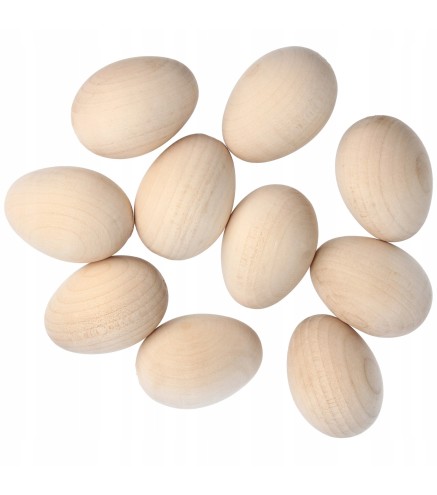 Wooden Egg Craft Blanks Set of 5 Beech Wood Smooth Sanded – Small