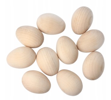 Medium Wooden Eggs Set of 20 Beech Wood Craft Blanks