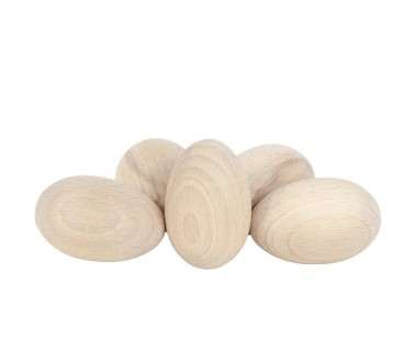 Medium Wooden Eggs Set of 20 Beech Wood Craft Blanks