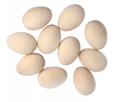 Wooden Egg Craft Blanks Set of 20 Beech Wood Smooth Sanded – Large