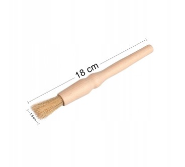 Oval Wooden Pastry Brush Beech Wood with Natural Bristles Basting Glazing BBQ