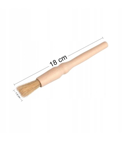 Oval Wooden Pastry Brush Beech Wood with Natural Bristles Basting Glazing BBQ