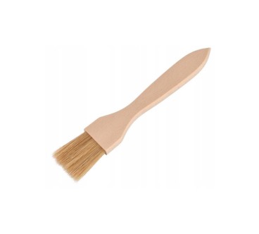Wide Flat Wooden Pastry Brush Beech Wood Natural Bristles