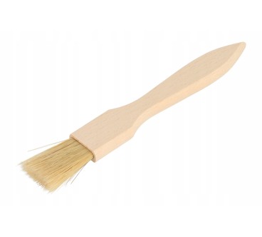 Wide Flat Wooden Pastry Brush Beech Wood with Natural Bristles Basting Glazing BBQ