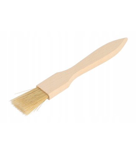 Wide Flat Wooden Pastry Brush Beech Wood with Natural Bristles Basting Glazing BBQ