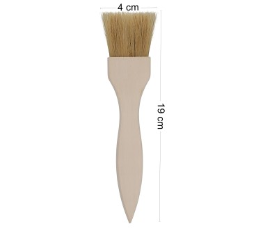 Extra Wide Flat Wooden Pastry Brush Beech Wood with Natural Bristles Basting Glazing BBQ