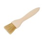 Extra Wide Flat Wooden Pastry Brush Beech Wood with Natural Bristles Basting Glazing BBQ