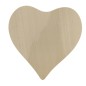Heart Shaped Wooden Chopping Board Beech Wood 20 x 20 cm Smooth Raw