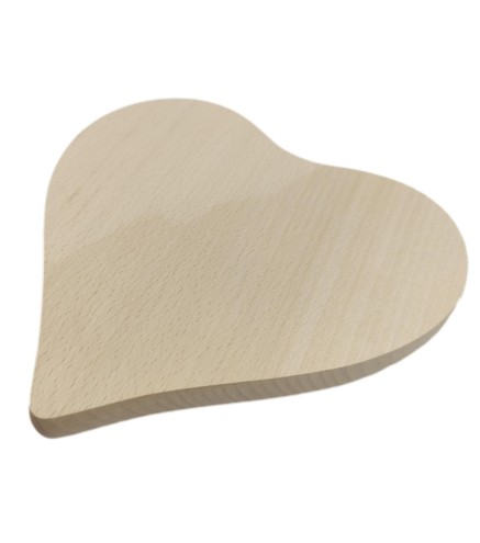Heart Shaped Wooden Chopping Board Set of 5 Beech Wood 20 x 20 cm Smooth Raw