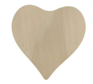 Heart Shaped Wooden Chopping Board Set of 10 Beech Wood