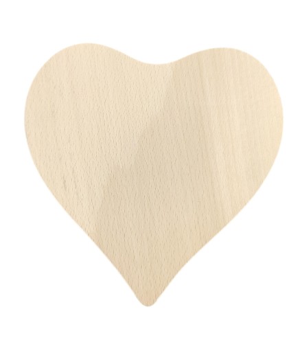 Heart Shaped Wooden Chopping Board Set of 10 Beech Wood