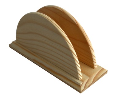 Wooden Napkin Holder Unpainted for Decoupage and Crafts