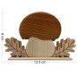 Wooden Napkin Holder Mushroom Shape Mixed Wood Smooth Finished Table Accessory