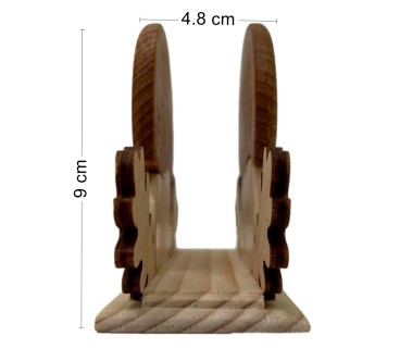 Wooden Napkin Holder Mushroom Shape Mixed Wood