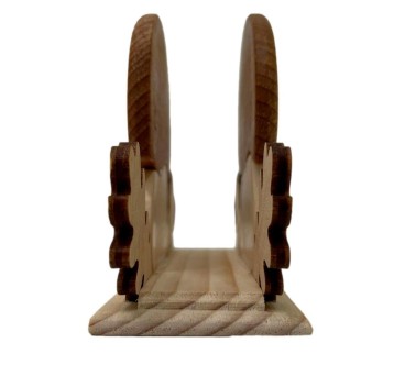 Wooden Napkin Holder Mushroom Shape Mixed Wood