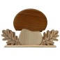 Wooden Napkin Holder Mushroom Shape Mixed Wood Smooth Finished Table Accessory