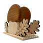 Wooden Napkin Holder Mushroom Shape Mixed Wood Smooth Finished Table Accessory