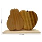 Wooden Napkin Holder Apple Pear Shape Mixed Wood Smooth Finished Table Accessory Wooden Napkin Holder Apple Pear Shape Mixed Wood Smooth Finished Table Accessory