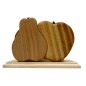 Wooden Napkin Holder Apple Pear Shape Mixed Wood Smooth Finished Table Accessory Wooden Napkin Holder Apple Pear Shape Mixed Wood Smooth Finished Table Accessory