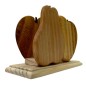 Wooden Napkin Holder Apple Pear Shape Mixed Wood Smooth Finished Table Accessory Wooden Napkin Holder Apple Pear Shape Mixed Wood Smooth Finished Table Accessory