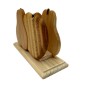 Wooden Napkin Holder Apple Pear Shape Mixed Wood Smooth Finished Table Accessory Wooden Napkin Holder Apple Pear Shape Mixed Wood Smooth Finished Table Accessory