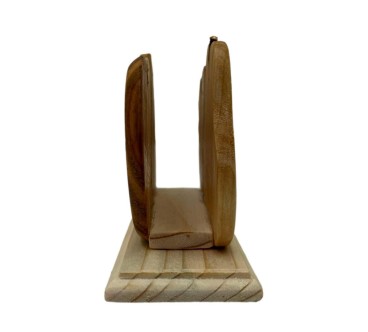Wooden Napkin Holder Apple Pear Shape Mixed Wood
