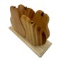 Wooden Napkin Holder Apple Pear Shape Mixed Wood Smooth Finished Table Accessory Wooden Napkin Holder Apple Pear Shape Mixed Wood Smooth Finished Table Accessory